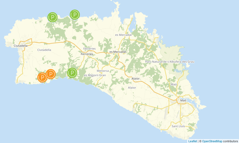 actualidad náutica, noticias náuticas, menorca, playas, aparcamiento, aplicación, estado, parking, a