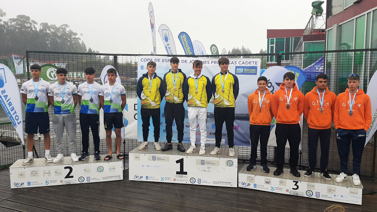 El equipo masculino de K-4 de Es Nàutic se cuelga el bronce en la Copa de España