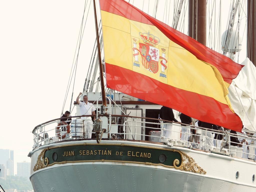 The vessel of the Navy “Juan Sebastián de Elcano”, return to Spain