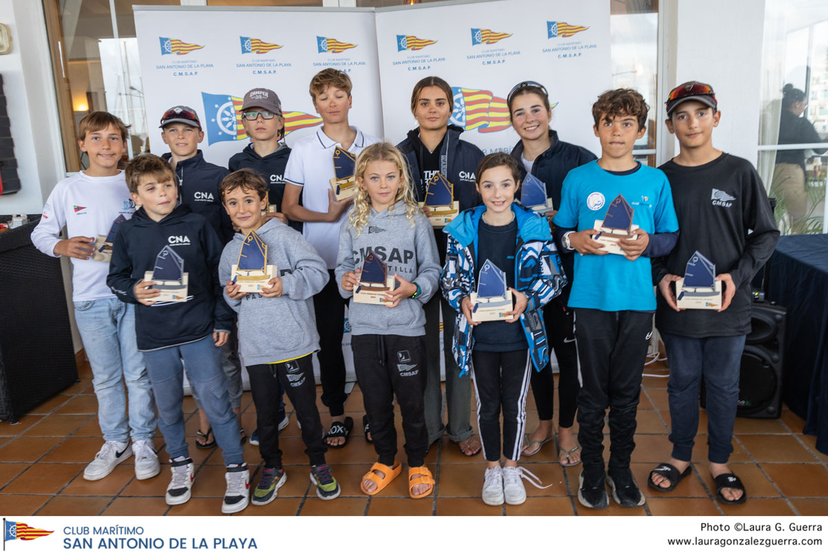 The sailor of the CN S'Arenal, Lucas Montoya, champion of the Optimist Federacions Cup