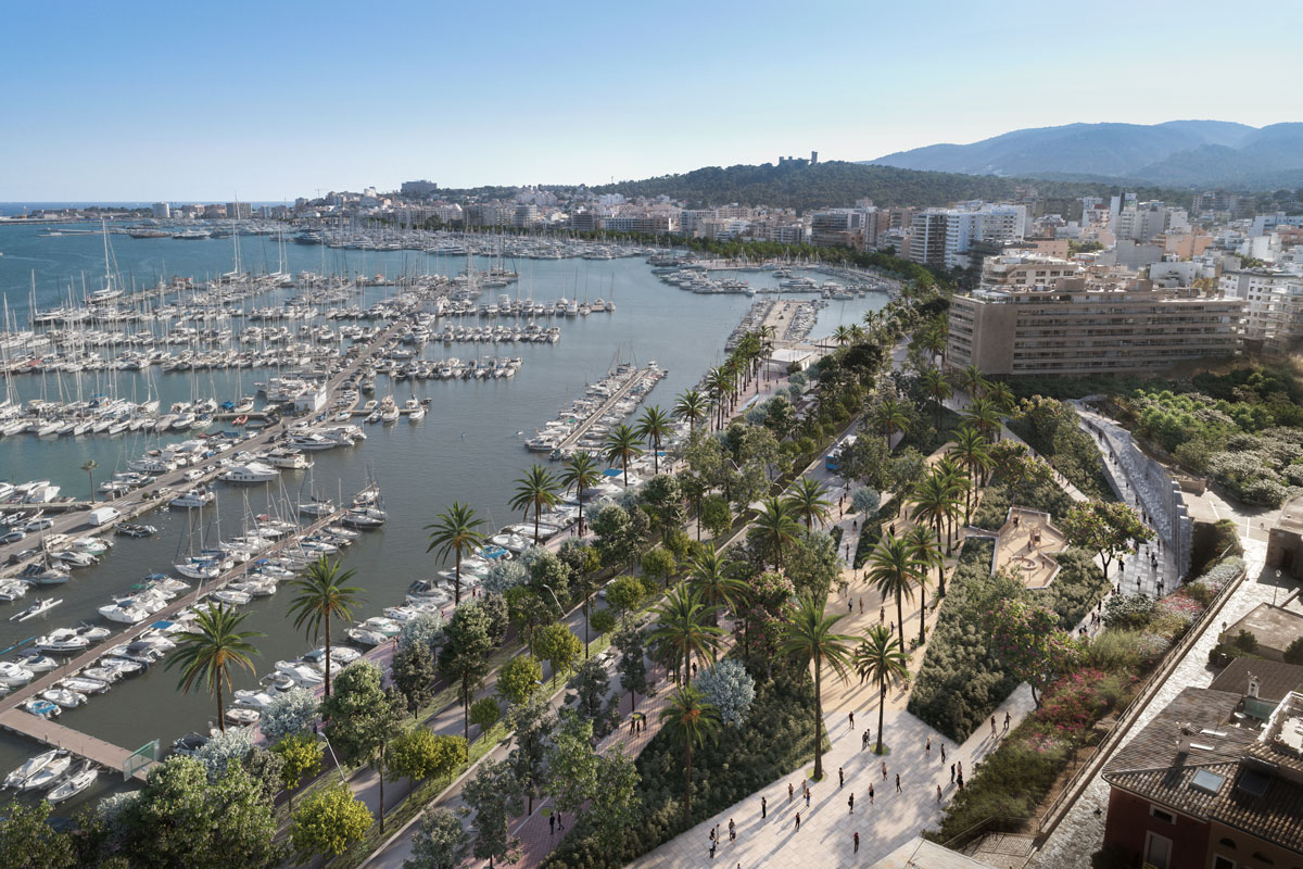 The first phase of the works on Palma's promenade will be completed in March 2024