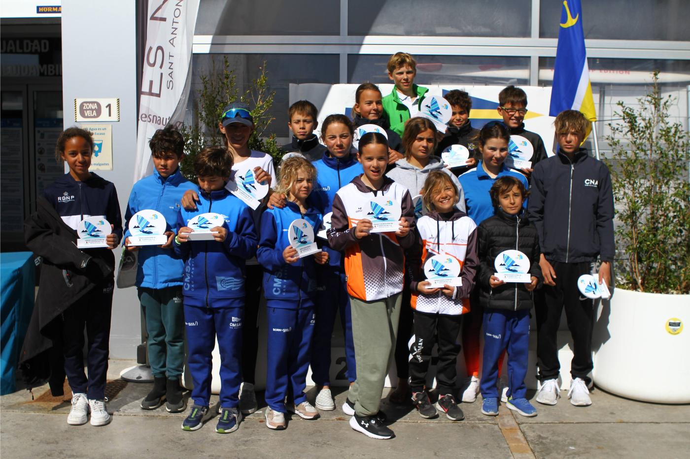 Amalia Coll, from Club Nàutic s'Arenal, winner of the Optimist Balearic Championship