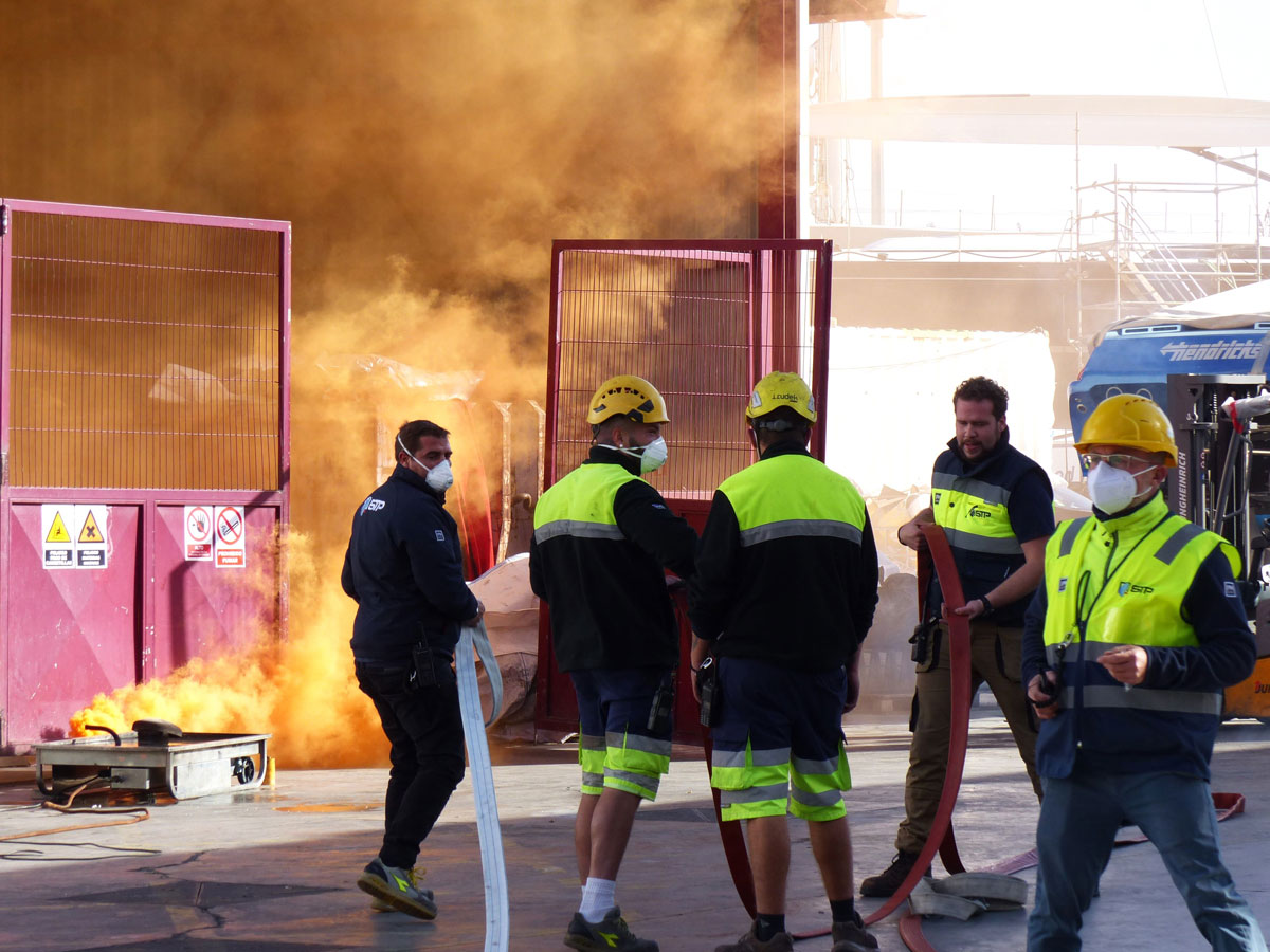 El equipo de STP Shipyard Palma completa con éxito un año más su exhaustivo simulacro de incendios