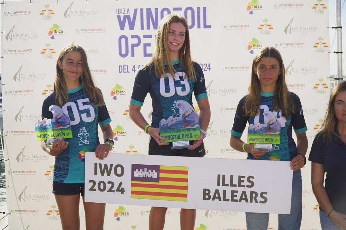 La regatista del Reial Club Nàutic Pollença, Leya Seguí, campeona de España del Ibiza Wingfoil Open