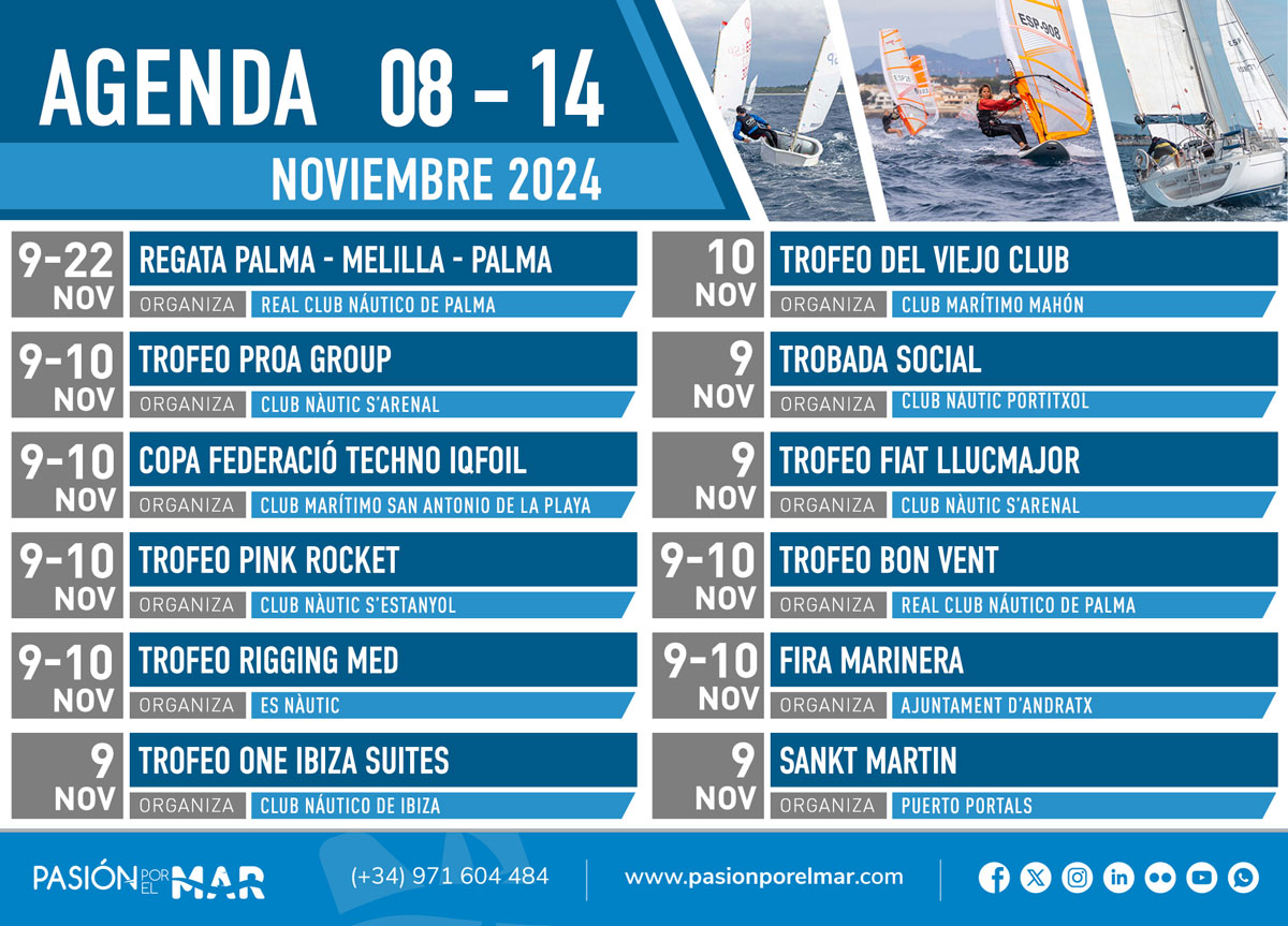 AGENDA del 08 al 14 de noviembre: Pesca, regatas y la primera Fira Marinera de Andratx