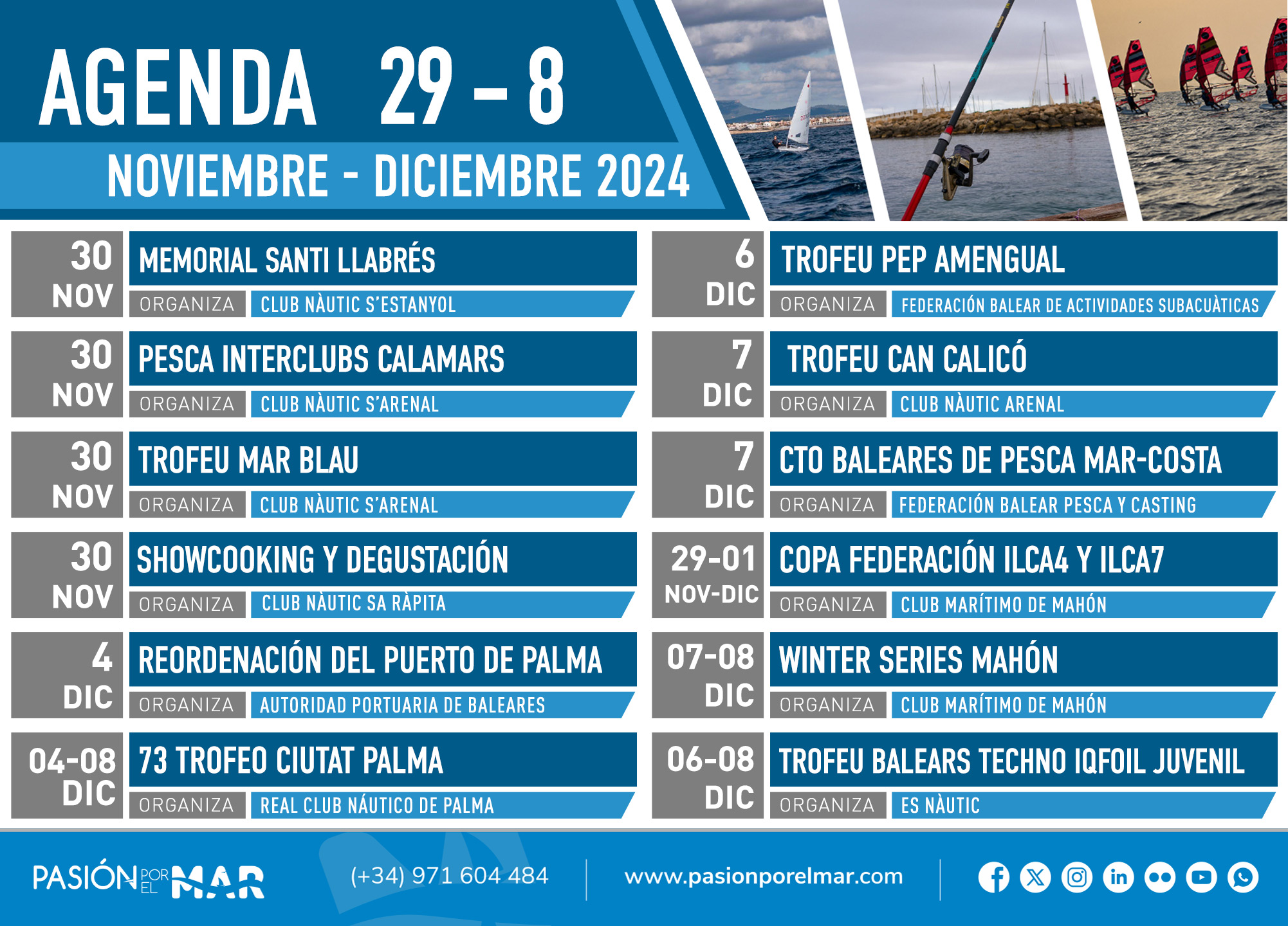 noticias náuticas, actualidad náutica, agenda, eventos náuticos, pesca, regata, vela, piragua, wingf